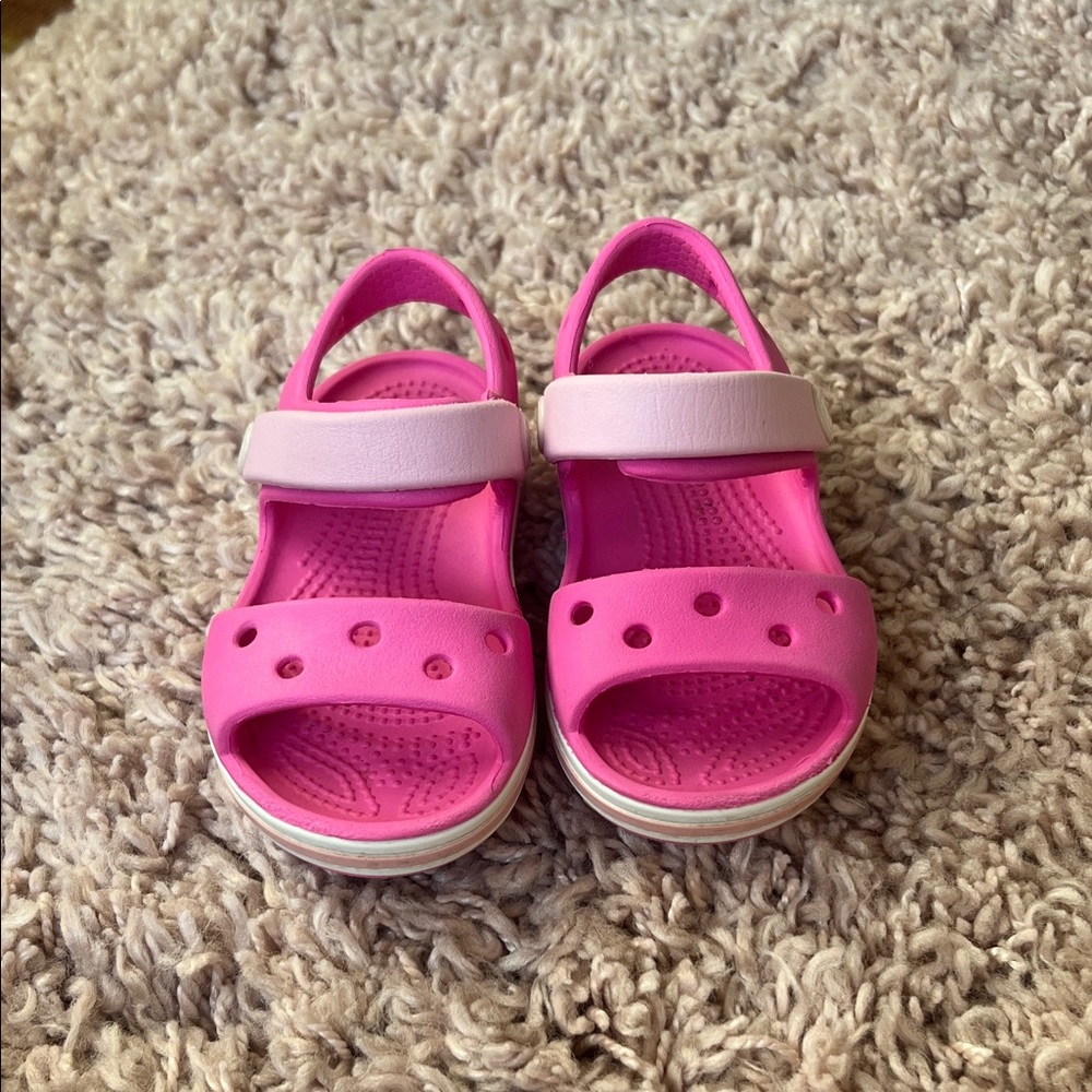 CROCS Kids Two-Tone Pink Sandals Toddler